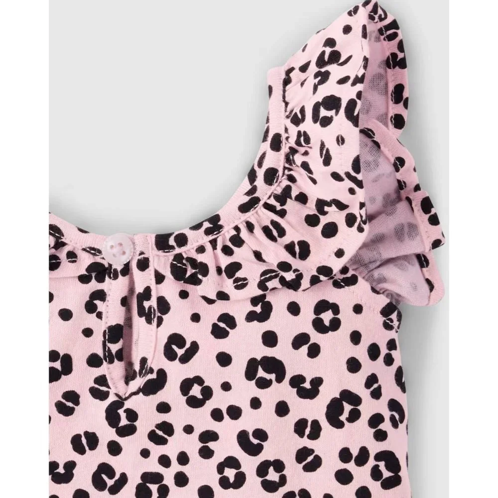 The Children's Place Baby Girls Leopard‎ 4-Piece Playwear Set Size 0-3M
